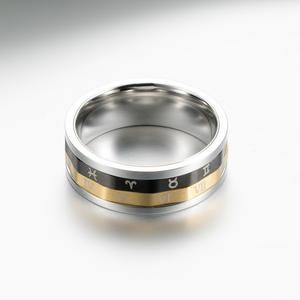 Anillo Giratorio de Acero de Titanio con Doce Constelaciones, Anillo de Pulgar Personalizado para Hombre, Joyería de Regalo - Product Image 2