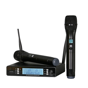 Sistema de Micrófono Inalámbrico UHF Profesional <span class=keywords><strong>con</strong></span> Dos Micrófonos de Mano para Eventos, Presentaciones, Karaoke - Product Image 3
