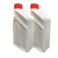 Bouteille de mesure d'huile HDPE blanche de 1 litre pour moteurs Conteneur de bouteille d'huile moteur 1L avec ligne de niveau de liquide