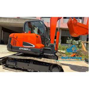 Excavatrice sur pneus d'occasion Doosan DX60-9C 6 tonnes, modèle 2024, avec pompes Kawasaki et moteur, boîte de vitesses et moteur PLC, performances excellentes - Product Image 1