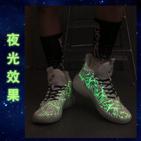 Chaussures de basket-ball fluorescentes à tige haute les plus vendues pour hommes, baskets de sport de haute qualité, design en maille confortable, tendance de la mode