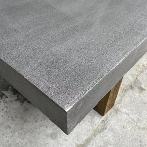 Mesa de Centro de Alta Calidad para Sala de Estar, Estilo Antiguo, Cuadrada, de Concreto y Madera en Capas, Rústica, OEM ODM, Redonda - Product Image 4