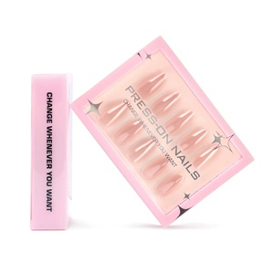30 piezas de PMMA corto acrílico francés almendra Nail Art diseño Simple <span class=keywords><strong>uñas</strong></span> postizas <span class=keywords><strong>para</strong></span> aplicación en los dedos - Product Image 4