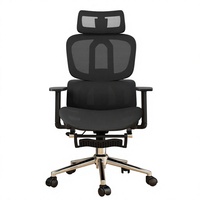 Chaise ergonomique confortable en maille avec accoudoirs réglables en hauteur, dossier pivotant, confort pour une longue utilisation assise, idéale pour la maison, le bureau, l'étude ou la chambre.