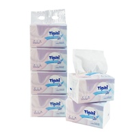 Boîte de mouchoirs en papier doux de qualité supérieure, certifiée ISO9001, en pâte de bois non fluorescente, 4 paquets/pack, pour usage hôtelier, vente en gros