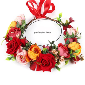 Nouvelle Mode Sennys Couronne de Fleurs Style Doux Rose Artificielle pour Mariée Décoration Capillaire Vente en Gros Fabricants - Product Image 2