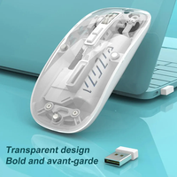 Harga Pabrik Mouse Nirkabel Optik Dual Mode 500mAh 2.4G+ BT5.2 1600DPI Mouse Gaming Isi Ulang Layar Daya Tahan Air
