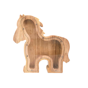 Salvadanaio a forma di cavallo in legno - Product Image 1
