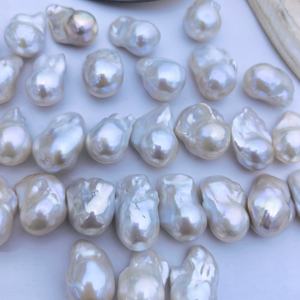 Grote maat 15-20mm natuurlijke 3A kwaliteit losse parel barok visstaart verspreide parel witte Edison zoetwaterparel - Product Image 4