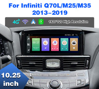 Radio Mobil Android Krando 10.25'' untuk Infiniti Q70 Q70L 2013-2019, Layar Navigasi Wireless Carplay, Pemutar, Head Unit BT, GPS