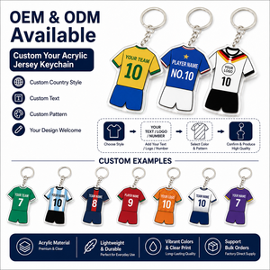 Porte-clés acrylique personnalisé maillot de football 2026 double face équipe nationale, cadeau souvenir, vente en gros OEM - Product Image 4
