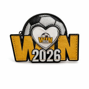 Bolso Bandolera Personalizado 2026 con Forma de Balón de Fútbol, Material PU, Ventana en Forma de Corazón, Novedad para Fanáticos, para Hombres y Mujeres - Product Image 5