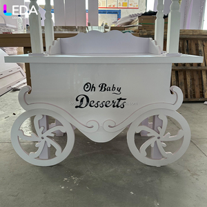 Leda รถเข็นลูกอมอะคริลิคสีขาวสำหรับจัดงานแต่งงาน - Product Image 3