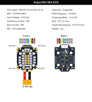 AxisFlying Argus Mini F7 Pro Flight Controller Stack 55A 4-in-1 ESC AM32 Barometer 2-6S LiPo 20x20mm RC FPV Tower Board