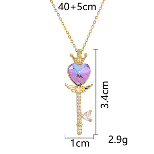 XL335 Oriole Jewelry, Cadena de Acero Inoxidable con Colgante de Mariposa y Circones, Diseño de Corazón, Estilo Minimalista, Gran Venta - Product Image 6