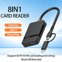 Lecteur de cartes multifonction externe OEM D-316 USB 3.0 haute vitesse 5 Gbps compatible avec les ordinateurs portables Android, prend en charge les cartes SD/TF/CF/MS