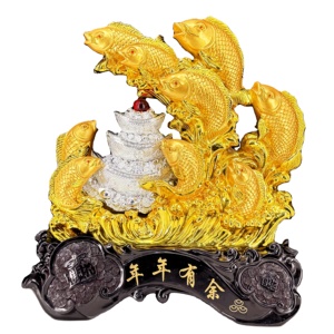 Shajin fortuna oro drago pesce ornamenti <span class=keywords><strong>anno</strong></span> dopo <span class=keywords><strong>anno</strong></span> artigianato casa soggiorno carpe decorazioni per regali aziendali - Product Image 1