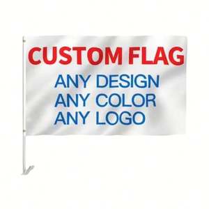Bandera Personalizada para Ventana de Auto con Asta de Acrílico, Impresión Digital, Impermeable, Ecológica, de Poliéster, con Logotipo Personalizado - Product Image 4