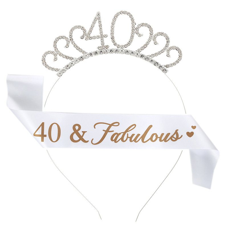 Bianco - 40 anni - Set da 2 pezzi