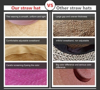 Chapeau de soleil cloche de luxe en raphia naturel pour femme, style bob en paille crochetée, avec logo personnalisé – Vente en gros