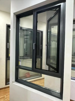 Ventanas Modernas de Aluminio con Doble Puente Térmico y Apertura Abatible para Dormitorios y Exteriores, Ideales para Villas y Hoteles, con Certificación Energy Star, al Mejor Precio