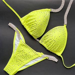 ชุดบิกินี่ทูพีซแบบผูกคอ สายไขว้ด้านหน้า เอวสูง โชว์ไหล่ ดีไซน์เซ็กซี่ สีพื้น สำหรับผู้หญิงไซส์พลัส เป็นมิตรต่อสิ่งแวดล้อม พร้อมเข็มขัดสำหรับใส่ไปชายหาด - Product Image 4