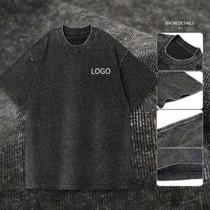 T-shirt personnalisé pour hommes délavé à l'acide 100% coton surdimensionné grande taille t-shirts graphiques impression logo t-shirt vintage pour hommes - Product Image 6