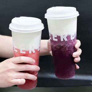 Logotipo personalizado nuevo 8oz 950ml 32oz 520ml 22 oz Trp desechable inyección impresa alto batido PP vasos largos de plástico con tapa - Product Image 1