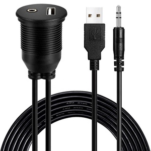 Cavo di prolunga audio/video <span class=keywords><strong>USB</strong></span>/<span class=keywords><strong>Aux</strong></span> RCA per installazione a incasso nel cruscotto dell'auto - Product Image 3