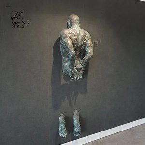 Scultura da Parete Astratta di Alta Qualità per Arredamento Casa, <span class=keywords><strong>Statua</strong></span> di <span class=keywords><strong>Uomo</strong></span> in Bronzo - Product Image 1