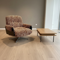 Fauteuil pivotant en tissu XD091 de style italien moderne, simple et minimaliste, rembourré en mousse haute résilience, pour salon et mobilier de maison
