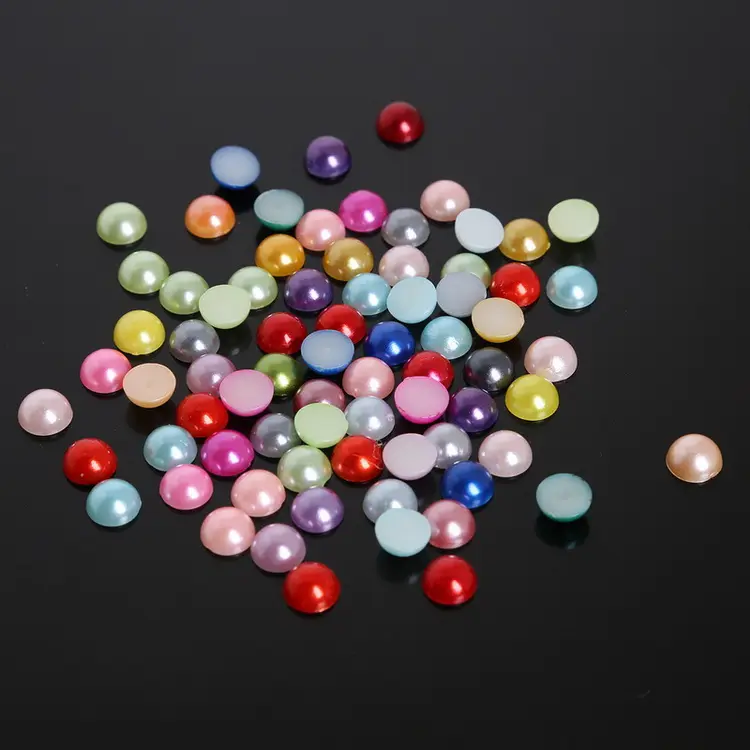 1,5 2 4 6 8 10 12 14 mm 100 Farbe Perlen mit flachem Rücken Pink AB Strass Applique Halbrunde Perlen Flatback Perlen zur Dekoration