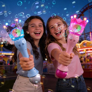 Baguette Magique LED Bleue à Bulles 11,5 pouces, 10 Trous, Jouet Aquatique Automatique pour Fêtes, Mariages et Jeux en Extérieur – Tendance <span class=keywords><strong>TikTok</strong></span> - Product Image 2