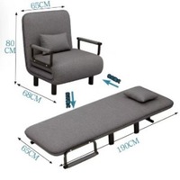 Venta caliente minimalista doble/individual sofá cama plegable multifuncional, Oficina sala de estar ounge silla