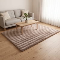 Tapis rectangulaires en fausse fourrure de lapin en polyester, tapis géométriques tuftés fabriqués à la machine, tapis antidérapants pour la maison