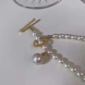Collier de perles rondes en eau douce naturelles de 3-4 mm, forte brillance avec légères imperfections, chaîne de perles, perles en vrac pour le bricolage - Product Image 2