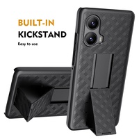 Étui de téléphone MOTOROLA Edge 2024 de luxe, résistant aux chocs, en PC rigide, avec motif tressé, dos décoré, couleur personnalisée