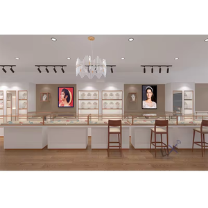 ¡Vitrina de joyería de lujo moderna, vitrina a medida de alta calidad para interiores de joyería contemporánea a la venta! - Product Image 4