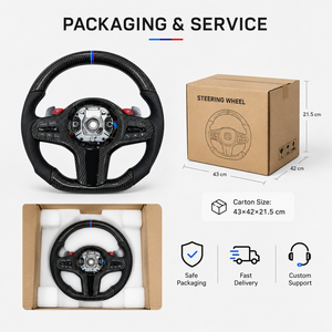 Volant sport en fibre de carbone et cuir personnalisé avec affichage LED pour amélioration et remplacement de garnitures intérieures automobiles – Vente en gros - Product Image 2