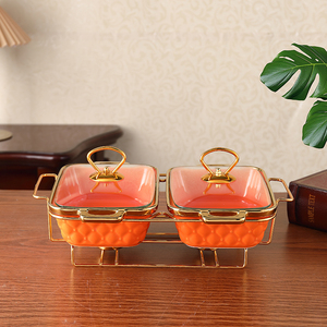 Novo Conjunto de Assadeiras Retangulares de Porcelana 2 em 1 Antiaderente de Luxo em Cerâmica - Product Image 5