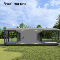 Casa Contenedor de Acero Tipo Cápsula de 2 Dormitorios, 20ft/40ft, Lujosa y Moderna, Fácil de Montar, Casa Móvil Prefabricada con Sala de Estar, Cocina y Energía Solar
