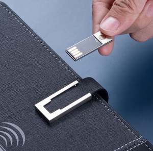 Libreta de Cuero 2025 con Cargador Inalámbrico, Banco de Energía, Memoria USB de 8G y Lámpara de Lectura, Ideal para Regalos y Souvenirs - Product Image 6