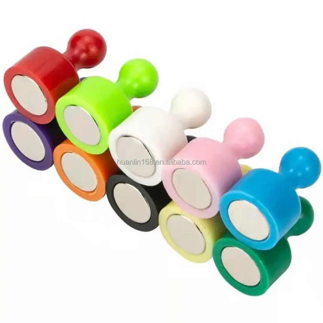 Colore push rod magnet NdFeb pushpin magnet clasp office particle lavagna forte magnetic nail whiteboard magnet push pin