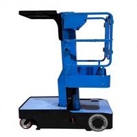 Plateforme élévatrice à panier Wanlift 3m 5m autopropulsée, pickeur de commandes, mât simple, élévateur électrique de travail