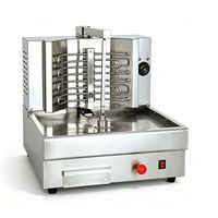 Machine à shawarma électrique à tête unique 2,7 kW 220 V, équipement de grillade pour restaurant, petite machine à shawarma