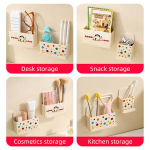 Cartoon <strong>Remote</strong> Control Mobile Phone Plug Holder Charging Rack Wall Mounted <strong>Organizer</strong> Storage Box Tea Table Office <strong>Organizer</strong> - Product Image 4