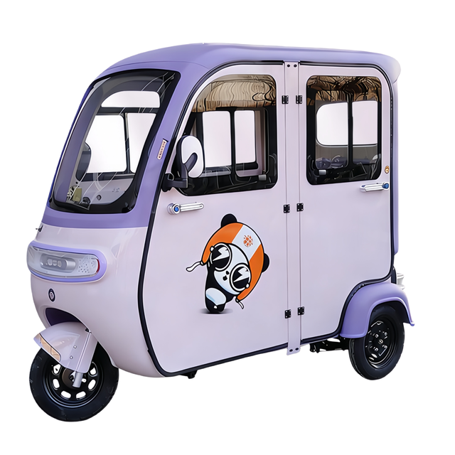 2026 Newest 4 Door 3 Seater Closed Multi-functional Electric Tricycle with Reversing Camera