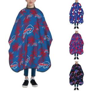 Vinnni Cape de coiffure pour enfants de premier rang, en polyester, résistante à l'eau, antistatique, confortable, portable, noire/personnalisée, 140x120cm - Product Image 1