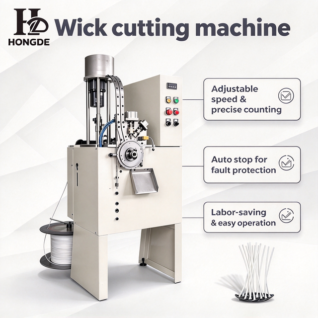 Automatic High Output Easy Operating Candle Cotton Wick Cutting Machine High Efficient Candle Wick Cutting Machine