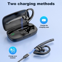 New Bee Factory Design Auriculares manos libres para teléfono celular y computadora Auriculares Bluetooth con gancho para la oreja con dongle USB